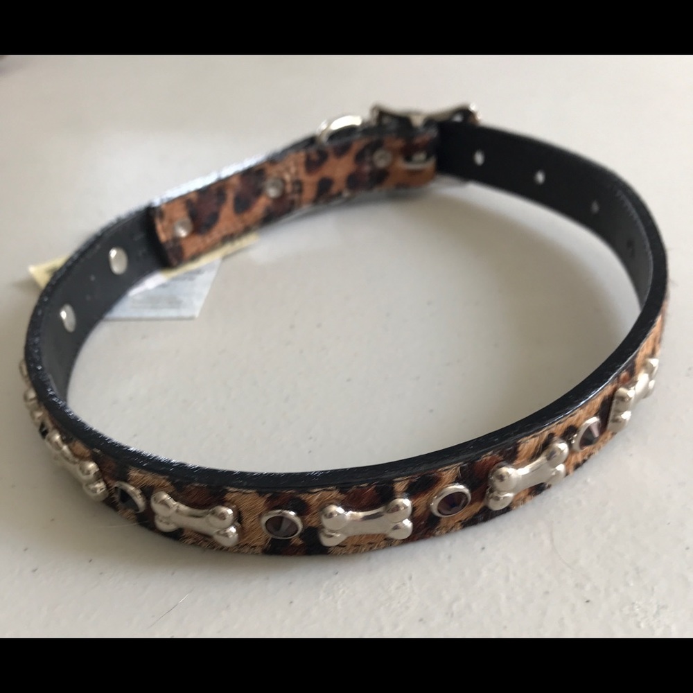 Woof Wear Dog Collar, 16” Leopard Print